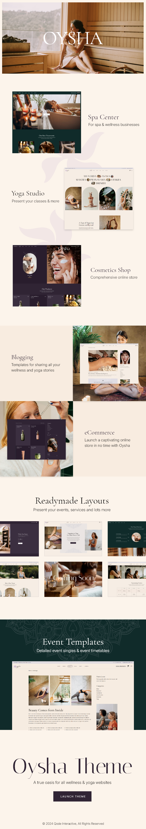 Oysha - Wellness Center and Yoga Studio WordPress Theme - 2